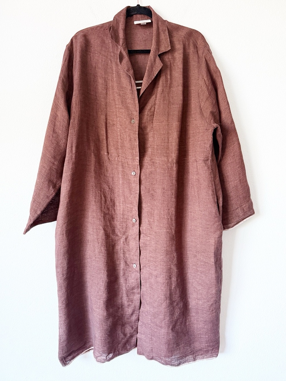 Runaway Bicycle 100% Handloom Linen
Oversized Linen Button-Front Dress